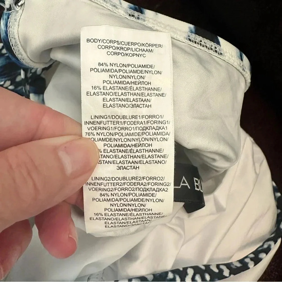 La Blanca Blue Tie Dye Cross Back One Piece - Picture 6 of 7